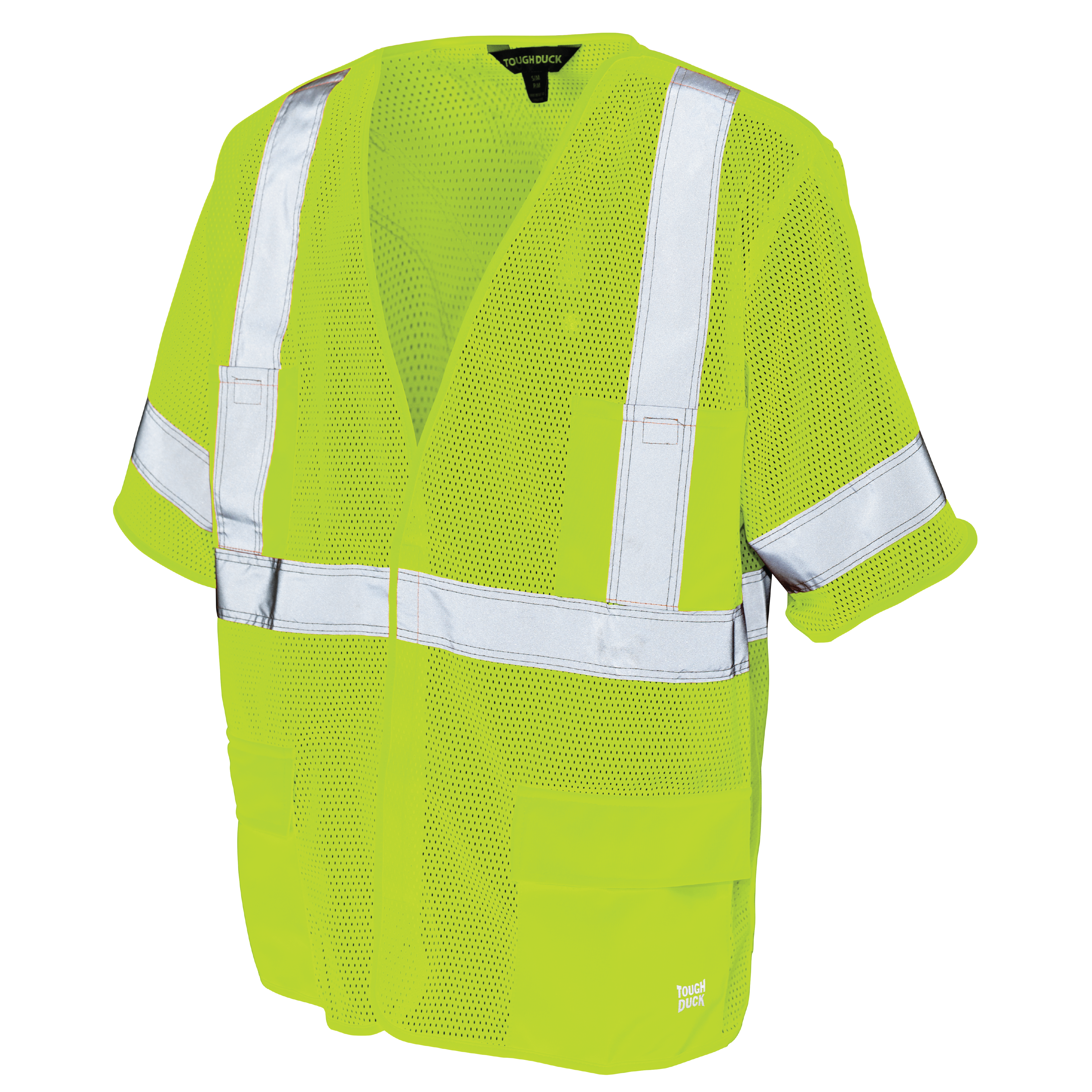 Fluorescent Green Mesh Safety Vest With Sleeves SV07 Front image
