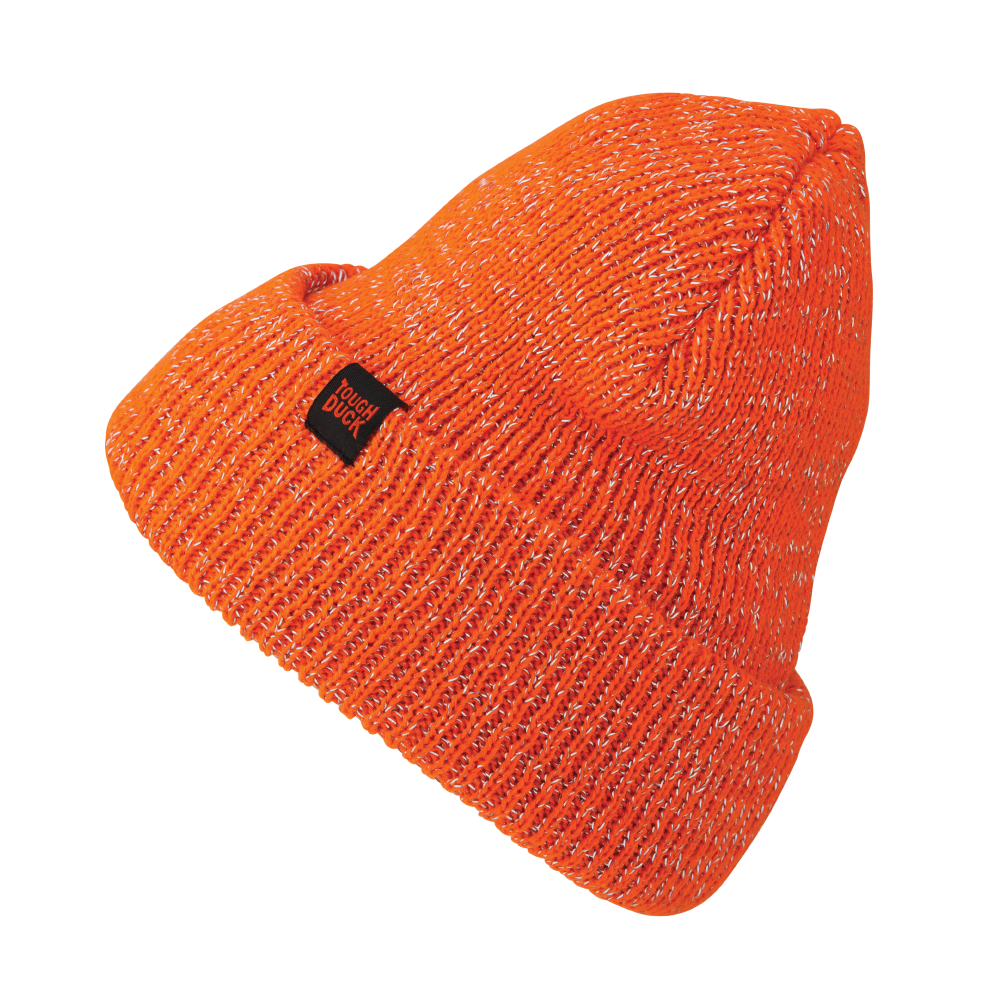Fluorescent Orange Urban Safety Knit Cap WA28 Front image