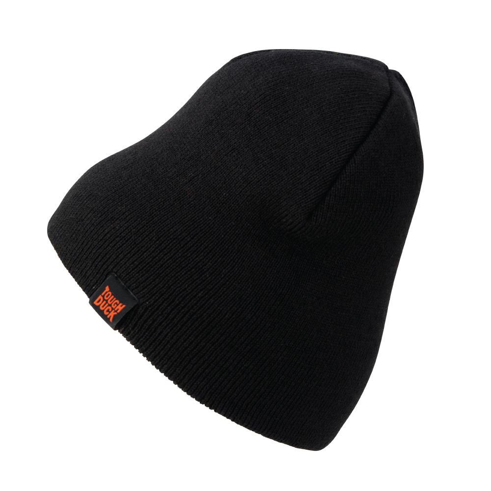 Black Knit Beanie WA43 Front image