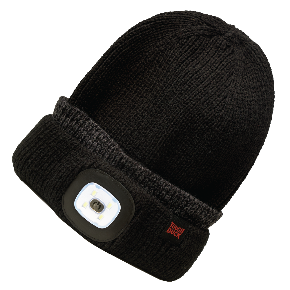Black LED Light Beanie WA53 Front image