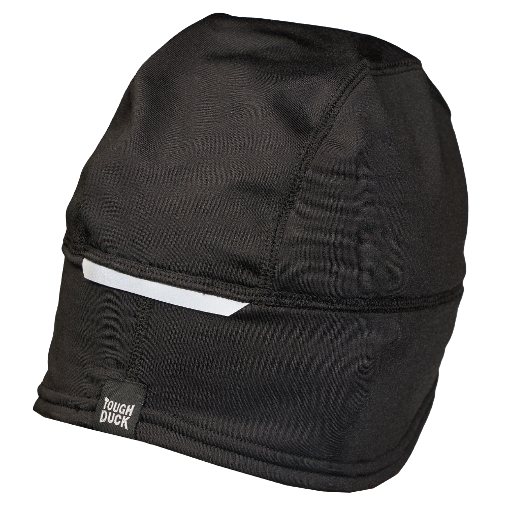 Black Reflective Stripe Hard Hat Liner WA55 Back image