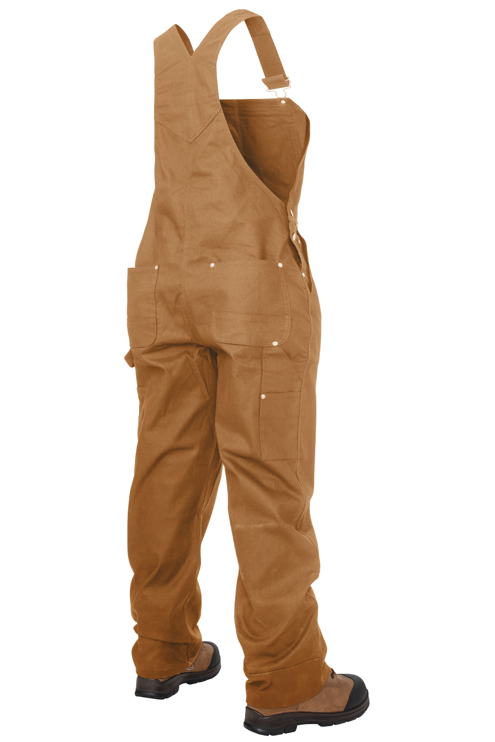 Brown Women’s Flex Duck Unlined Bib Overall WB06 Back image