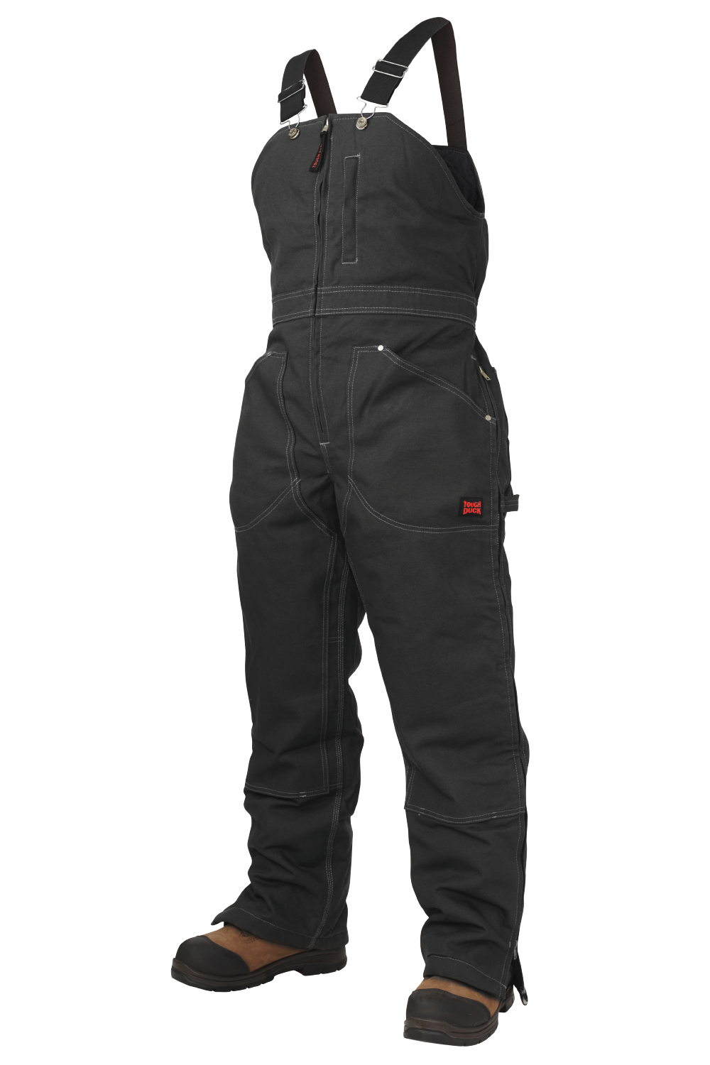 Black Women’s Duck-Insulated Bib Overall WB09 Front image