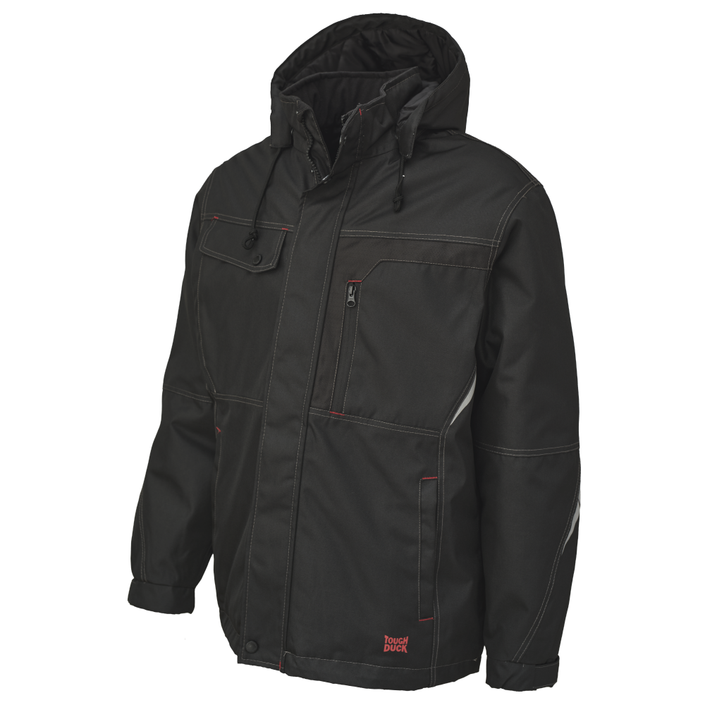 Black Poly Oxford Parka WJ13 Front image