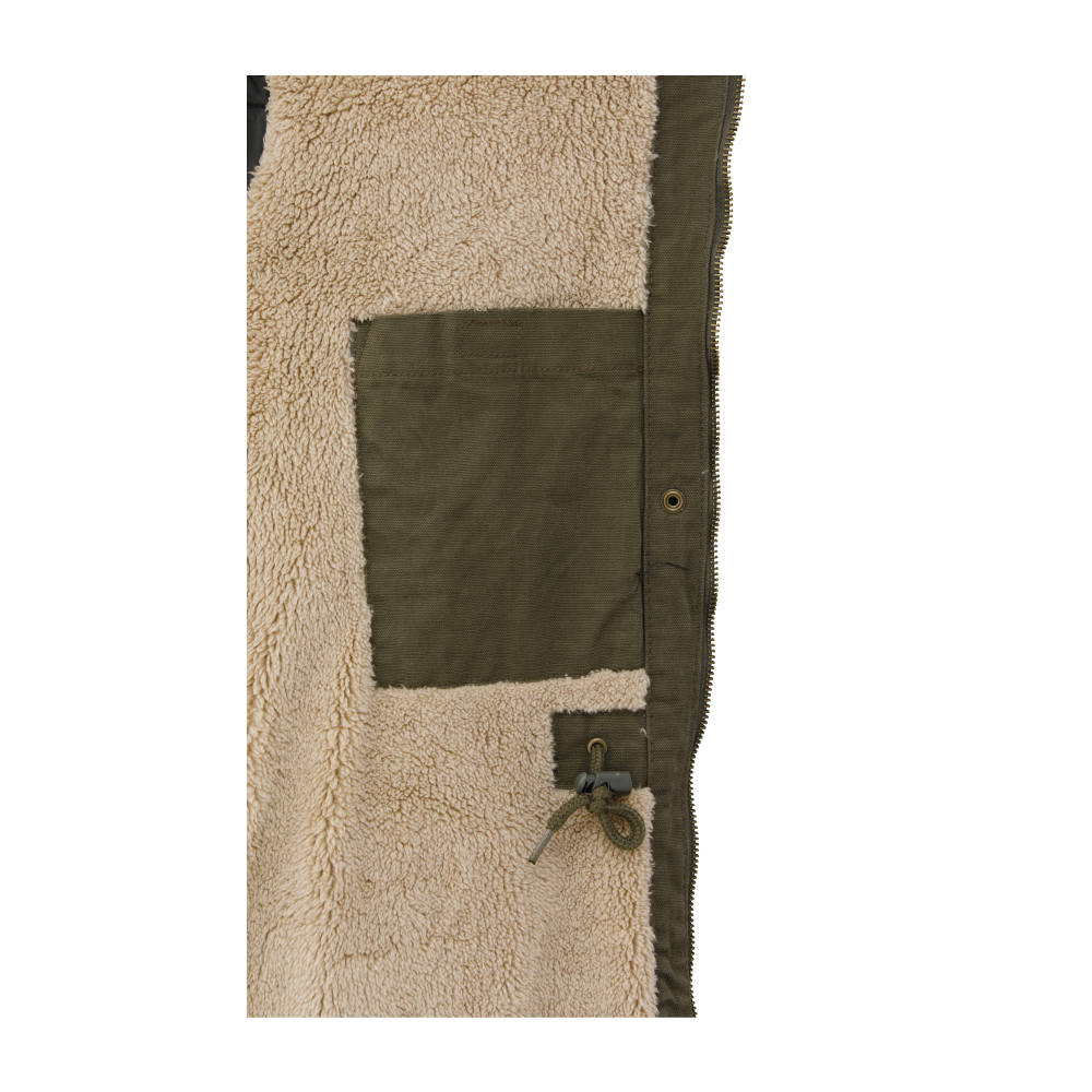 Olive Women’s Sherpa-Lined Duck Jacket WJ20 Lining Pocket image