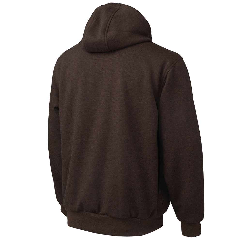 Melange Chocolate Fleece Pullover Hoodie WJ22 Back image