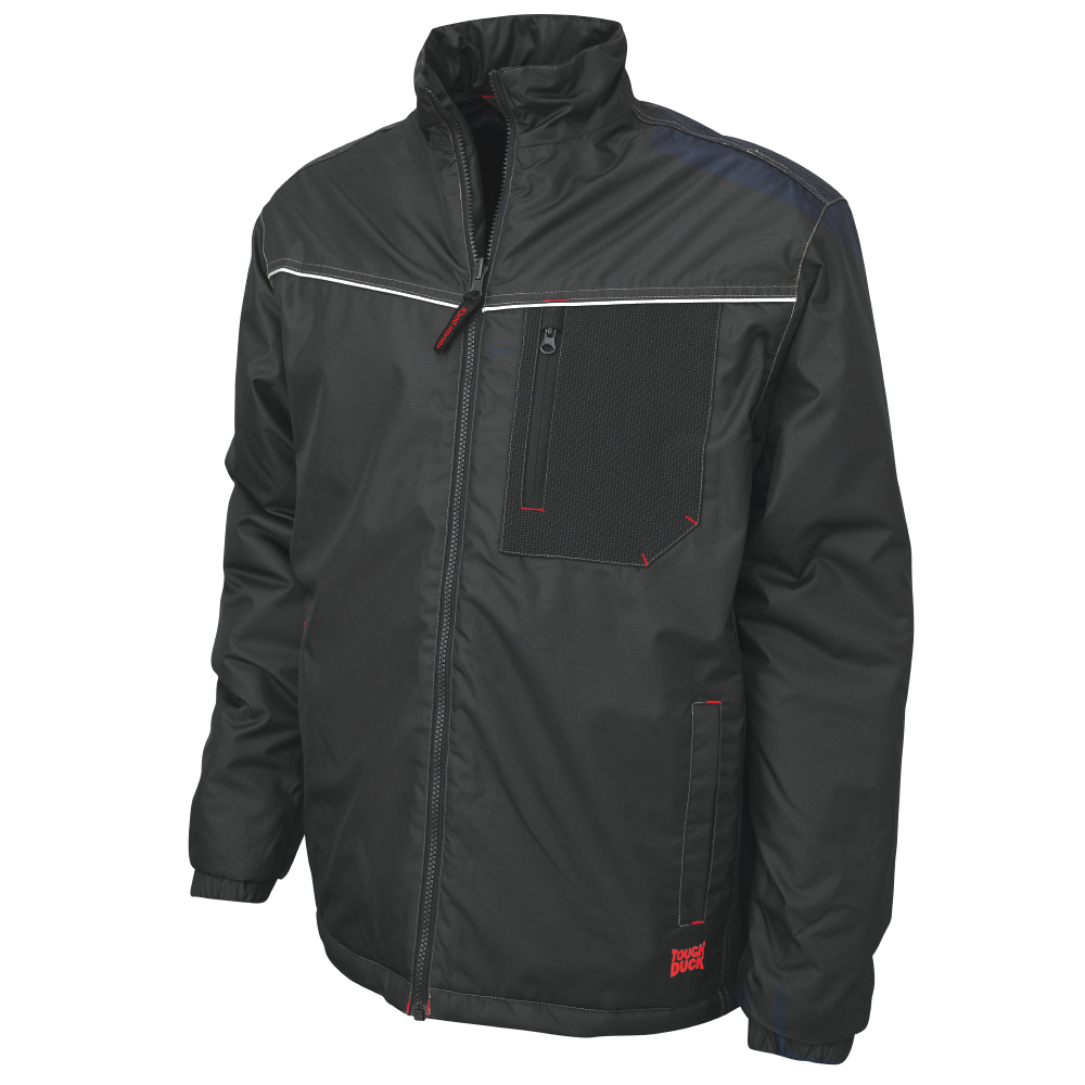 Black Poly Oxford Insulated Jacket WJ24 Front image
