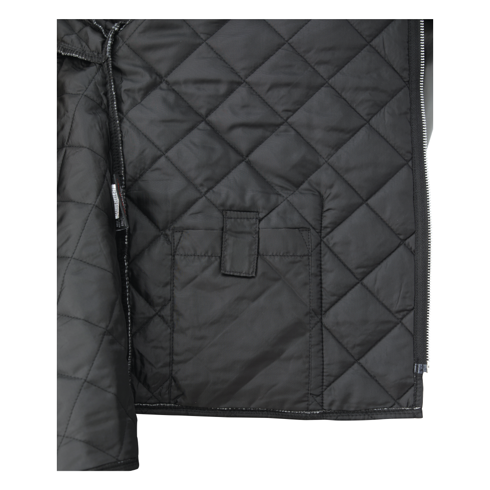 Black Quilted Freezer Jacket WJ25 Media Pocket image