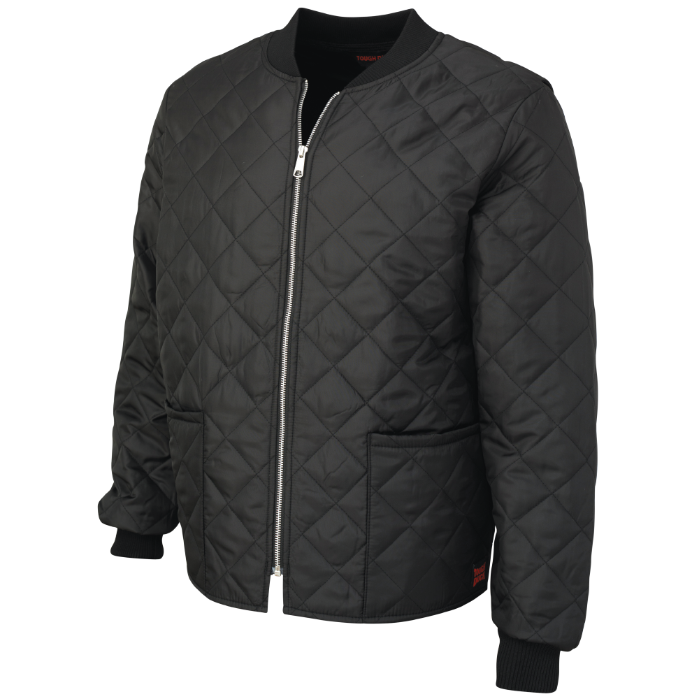 Black Quilted Freezer Jacket WJ25 Front image