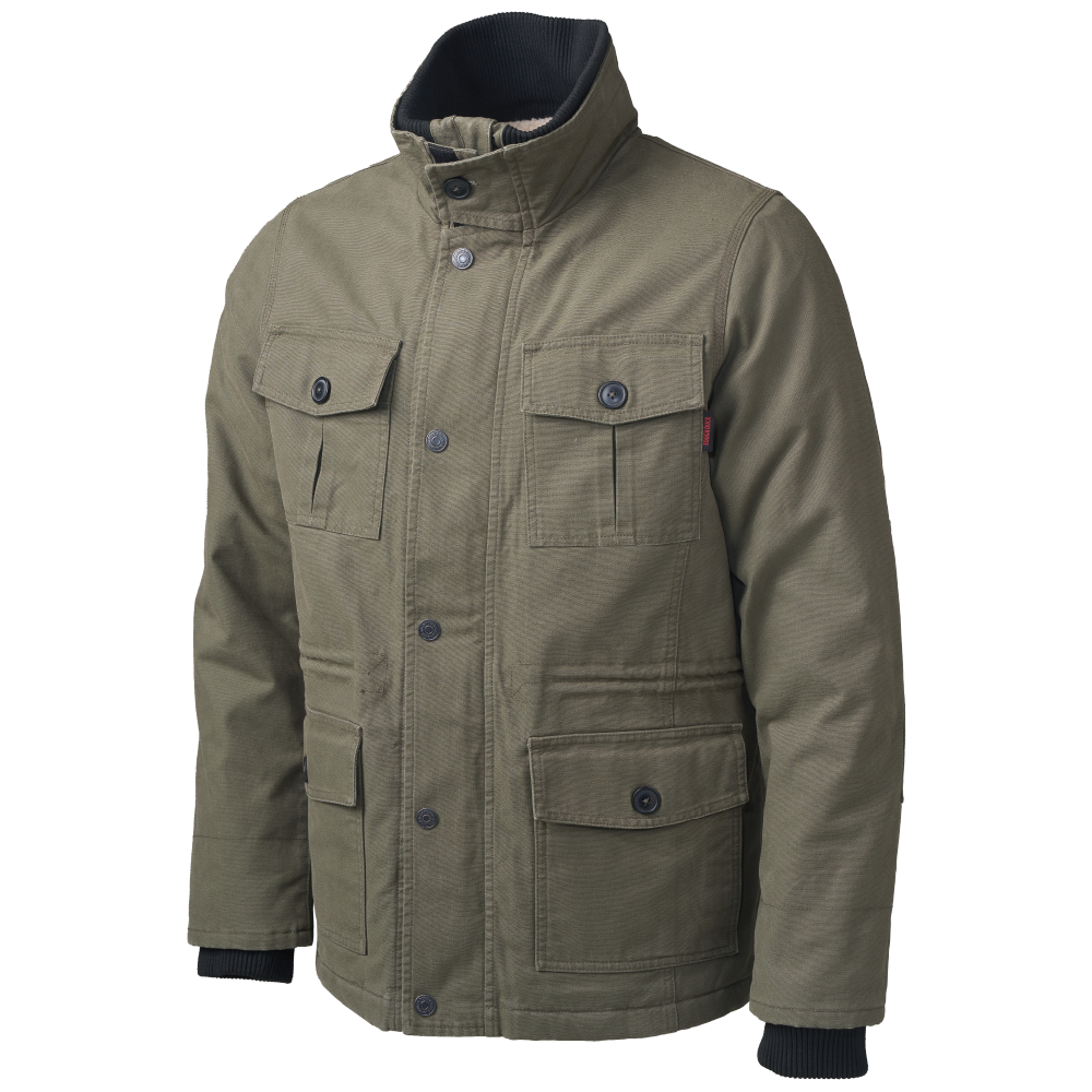 Olive Sherpa-Lined Duck Cargo Jacket WJ44 Front image
