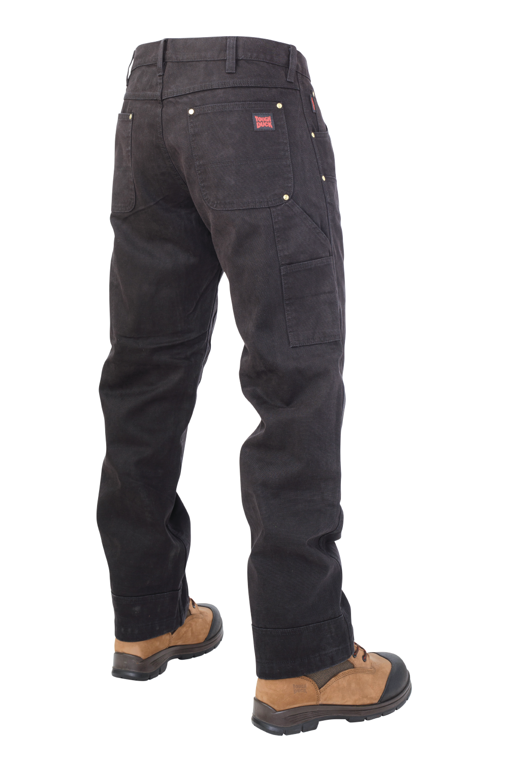 Black Loose-Fit Washed Duck Double Front Pant WP03 Back image