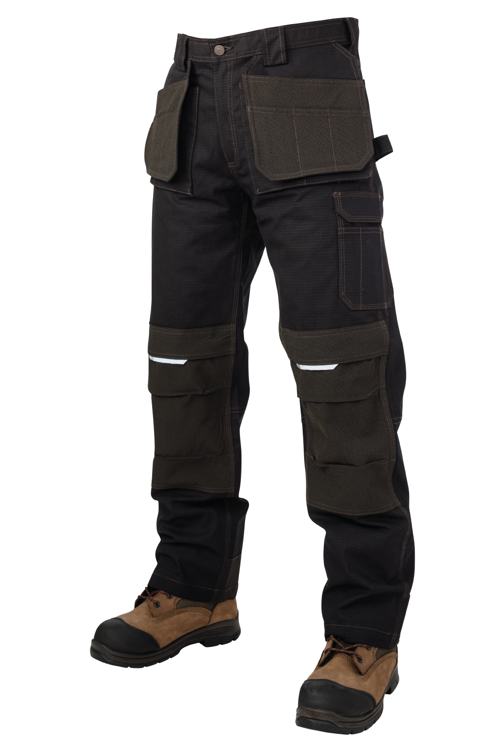 Black Relaxed-Fit Flex Ripstop Contractor Pant WP07 Front image