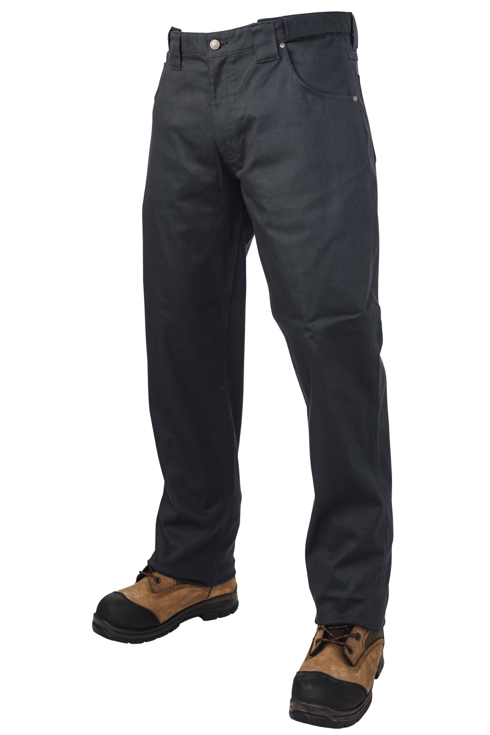 Black Relaxed-Fit Flat Front Flex Twill Pant with Expandable Waist WP09 Front image