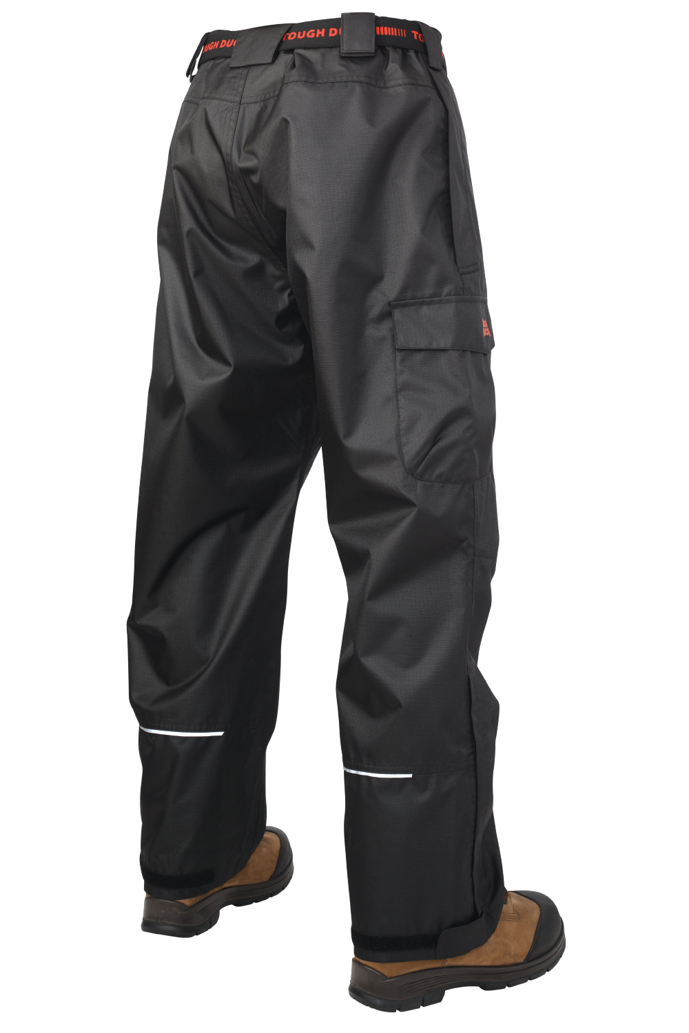 Black Waterproof Breathable Ripstop Rain Pant WP12 Back image
