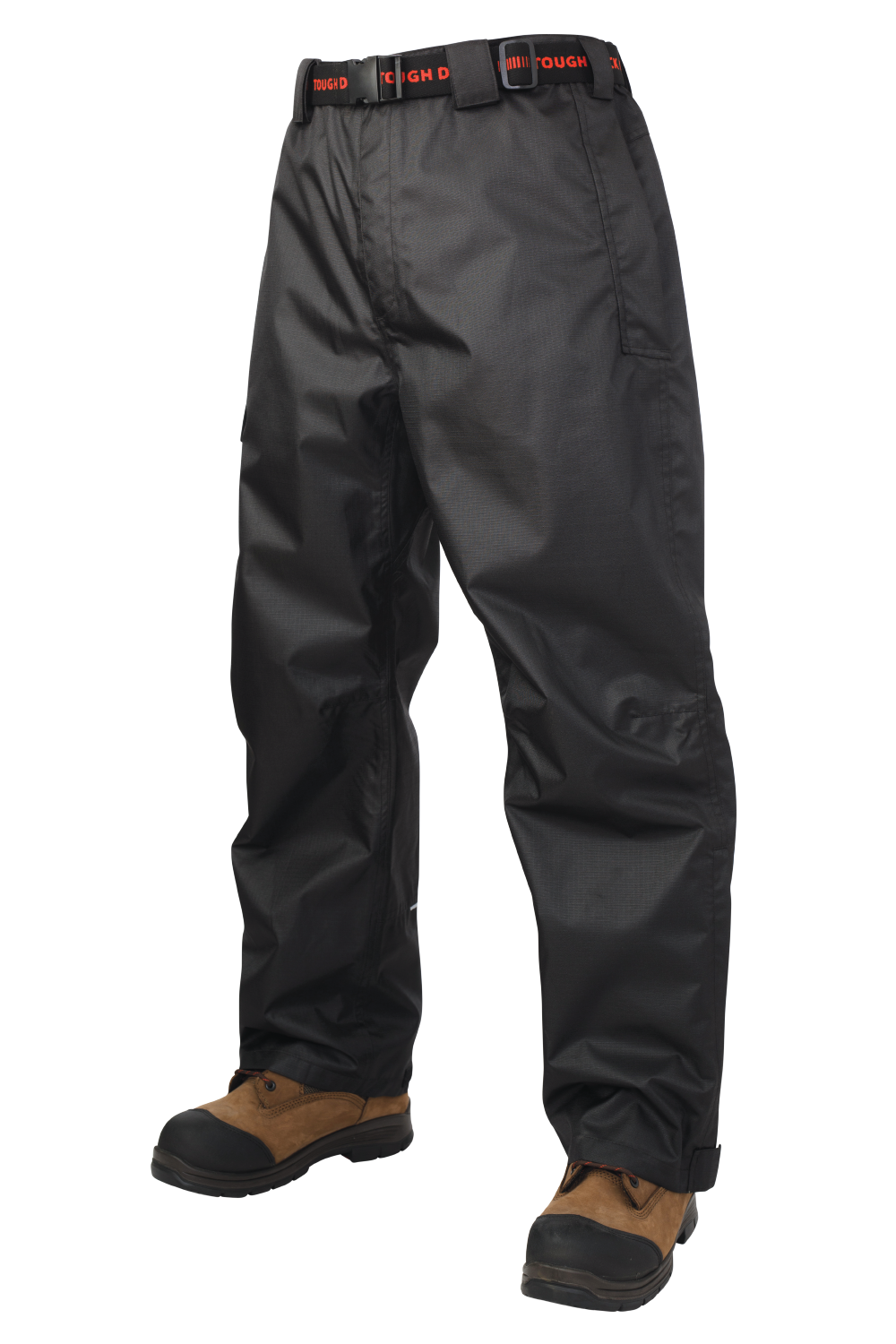 Black Waterproof Breathable Ripstop Rain Pant WP12 Front image