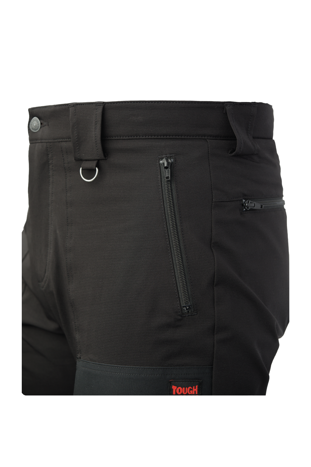 Black Comfort-Fit Flex Jogger WP14 Upper Front Zipper Pocket image