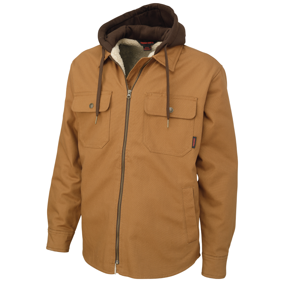 Hooded Sherpa Lined Duck Work Jac-Shirt - WS03 | Tough Duck