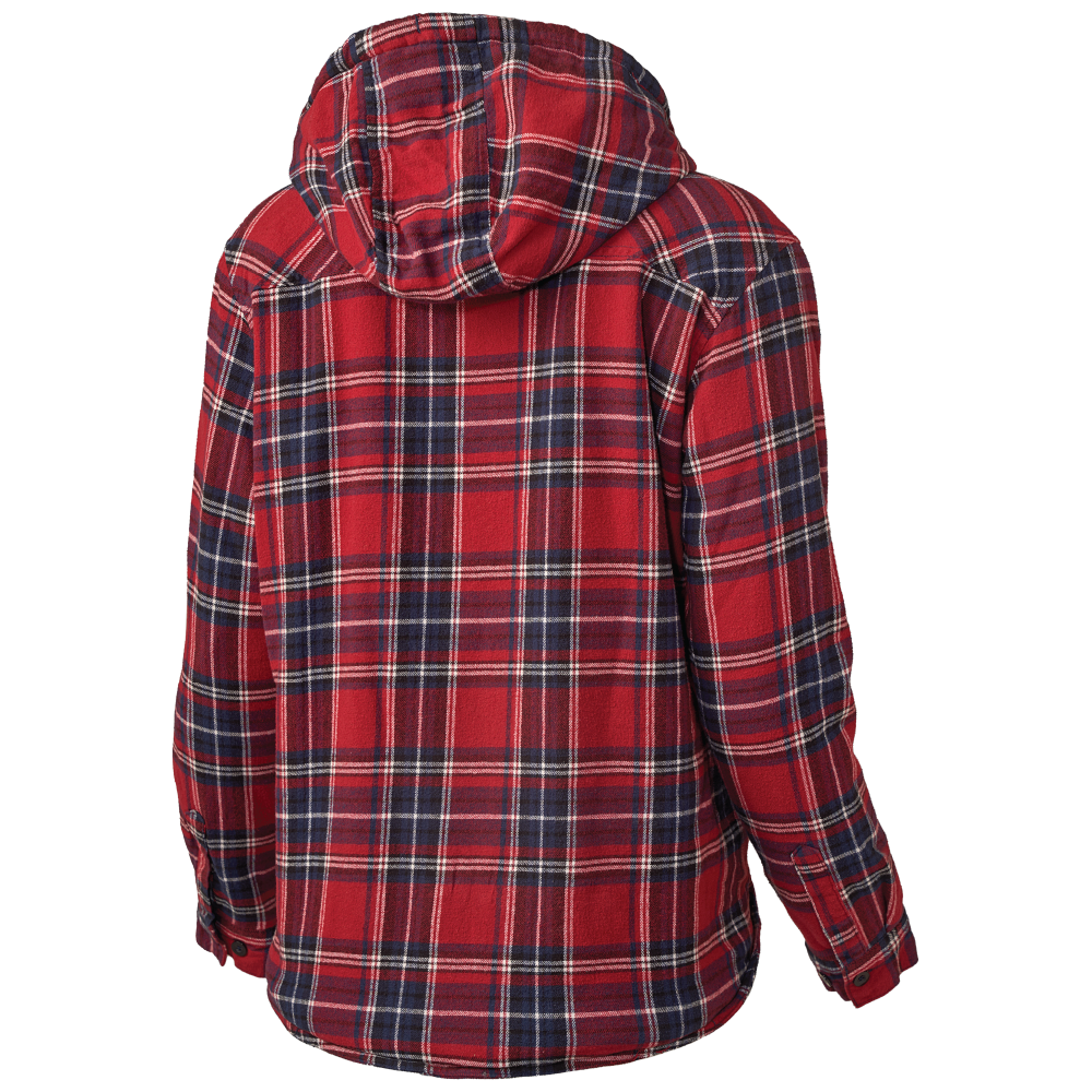 Red/Navy Plaid Women’s Plush Pile-Lined Flannel WS12 Back image