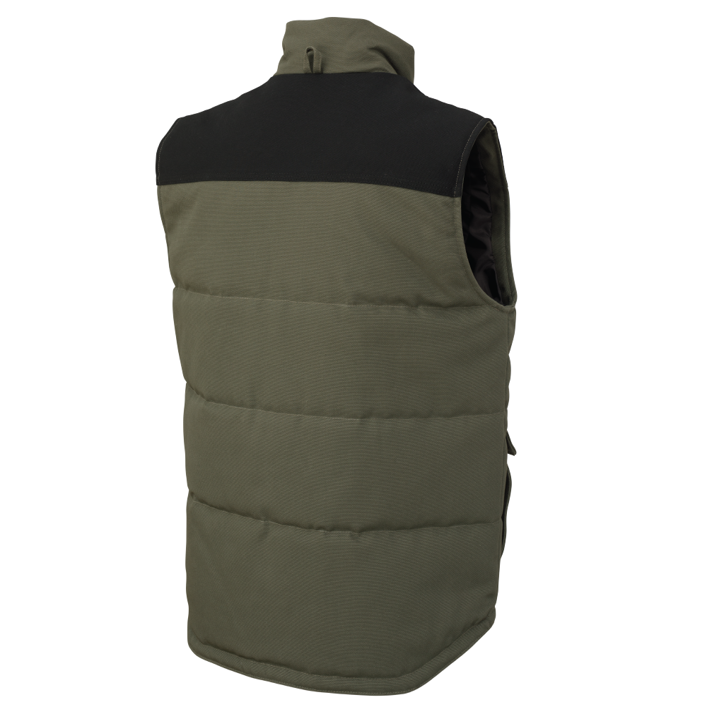 Olive/Black Duck Woodsman Vest WV08 Back image
