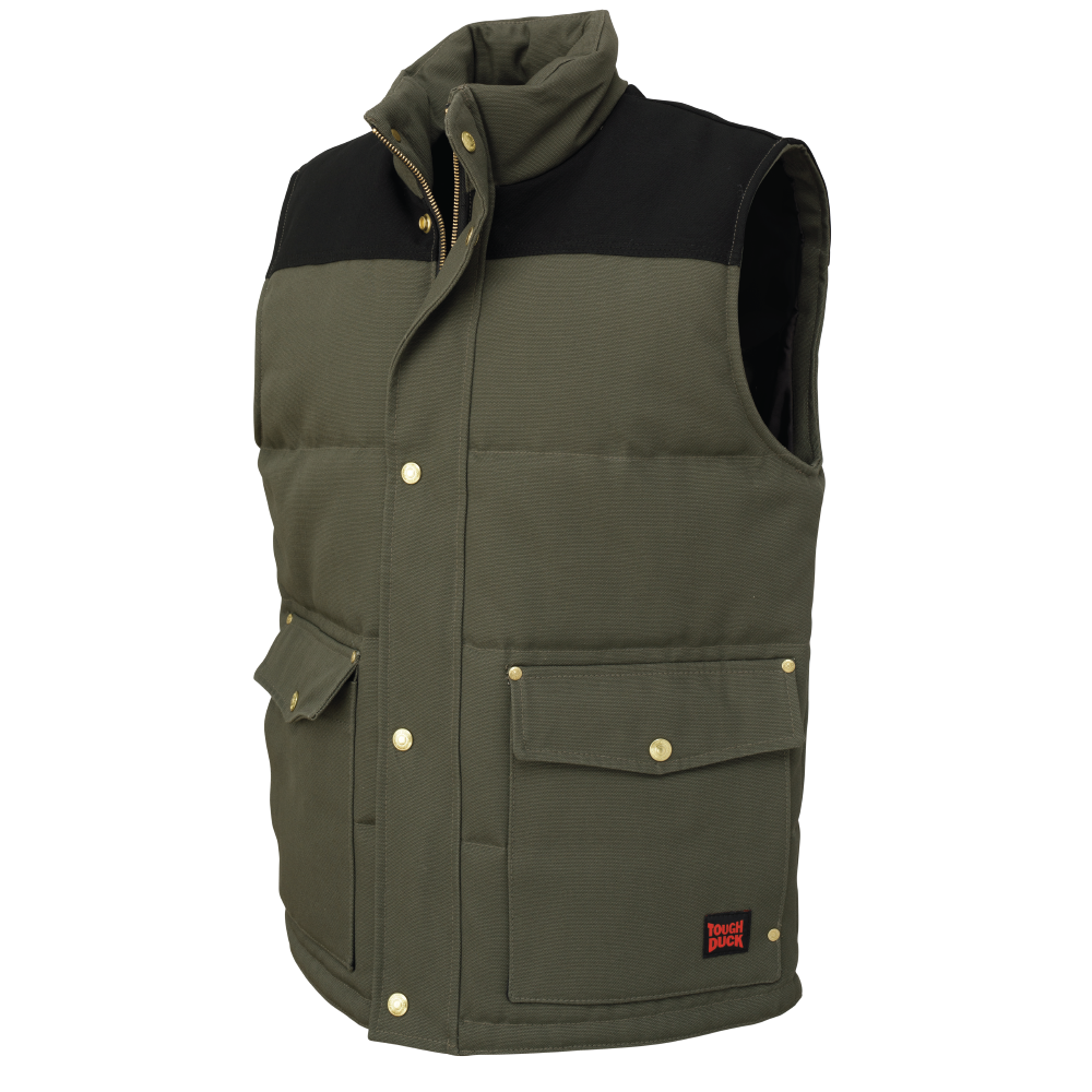 Olive/Black Duck Woodsman Vest WV08 Front image