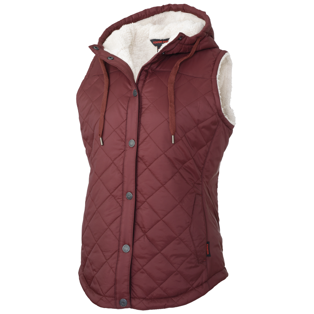 Cranberry Women’s Quilted Sherpa-Lined Vest WV10 Front image