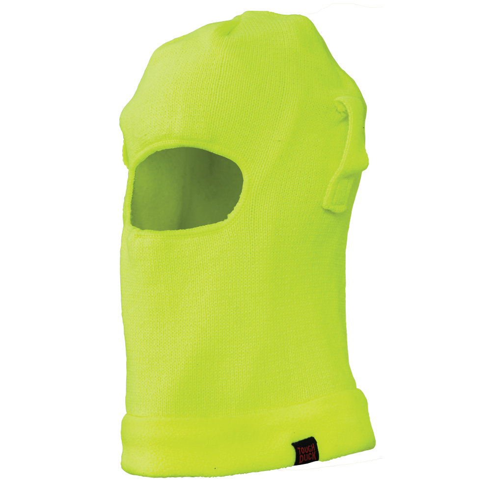 Fluorescent Green Acrylic Fleece Lined Hi-Vis Balaclava i265 Front image