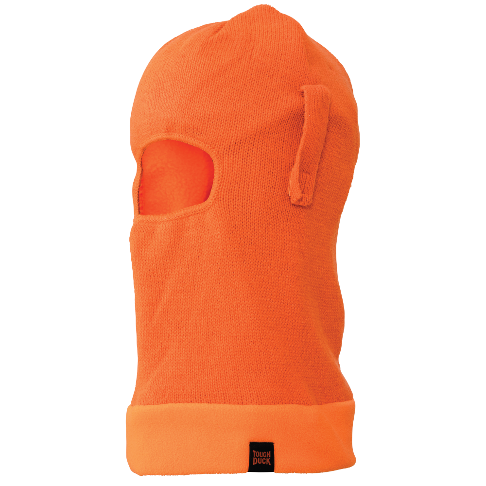 Fluorescent Orange Acrylic Fleece Lined Hi-Vis Balaclava i265 Front image