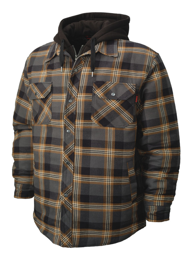 Tough Duck  Quilt Lined Hooded Flannel Jac-shirt - Tough Duck