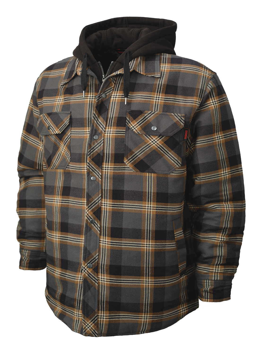 Tough Duck  Quilt Lined Hooded Flannel Jac-shirt - Tough Duck