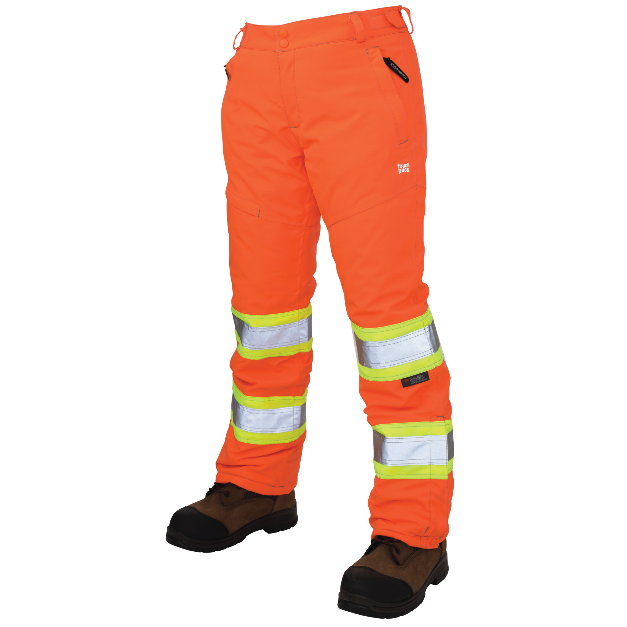 Cargo Work Pants, Hi Viz Orange, Tough Duck - 32 (Select Size to